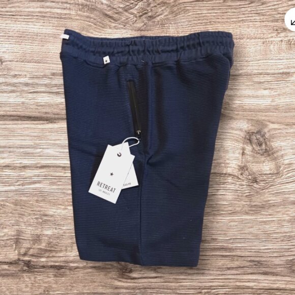 Retreat Los Angeles Boys Jogger Sweat Shorts Navy Blue Cotton Size M 10 / 12 - Picture 3 of 12